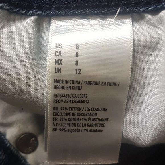 American Eagle Shortie stretch denim lace embellishmented raw  hem shorts… - Picture 6 of 6